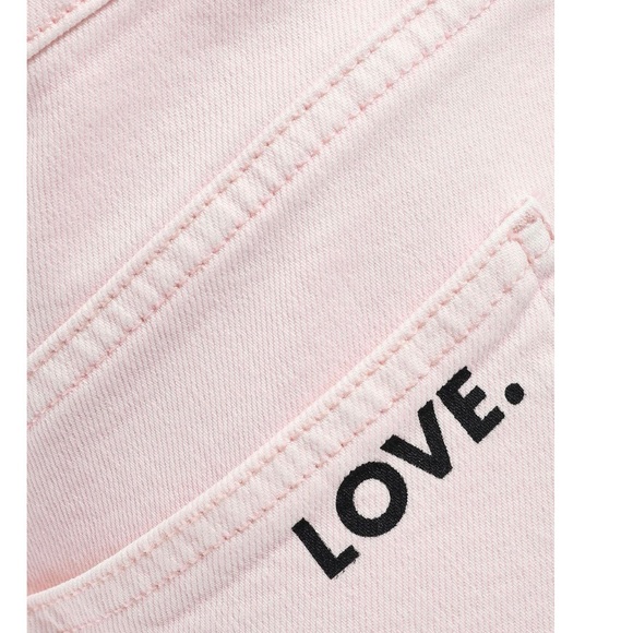 REBECCA MINKOFF Dominica high rise straight jeans pale pink LOVE - Picture 8 of 16